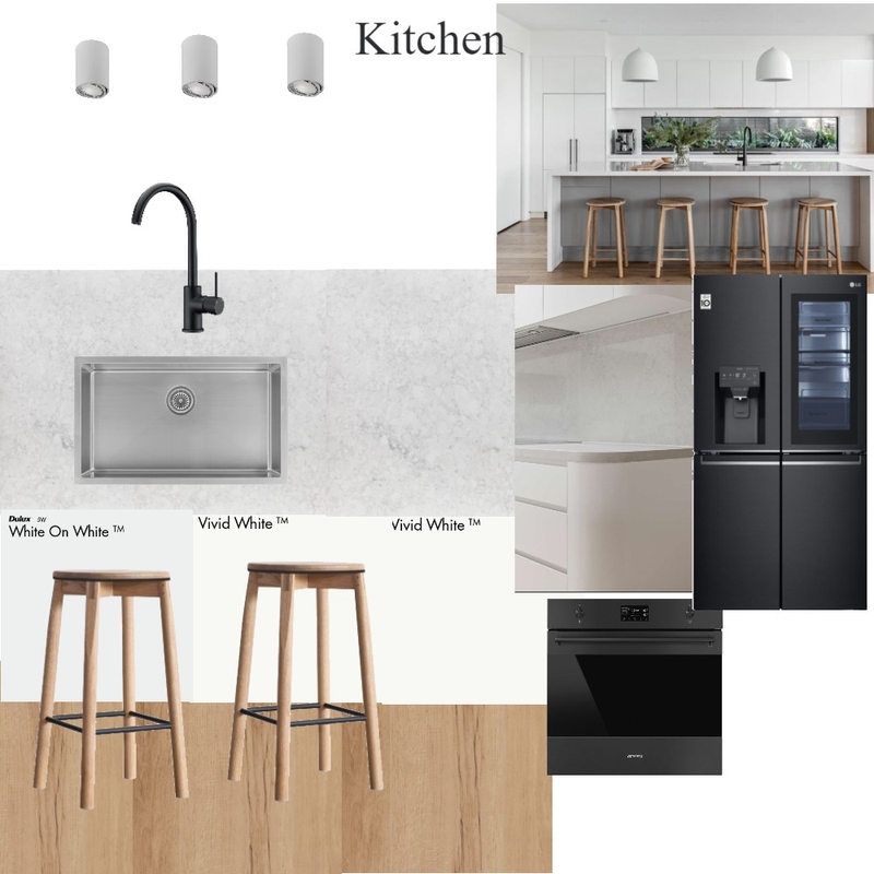 kitchen elba white-black stool- hickory Mood Board by Ngoc Han on Style Sourcebook