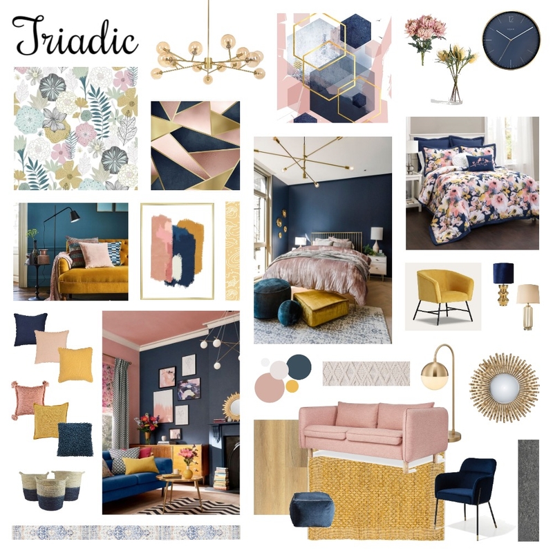 Triadic Mood Board by Rachel Troke Design on Style Sourcebook