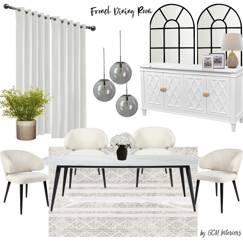 French Inspired Dining Room Mood Board by GCM Interiors on Style Sourcebook