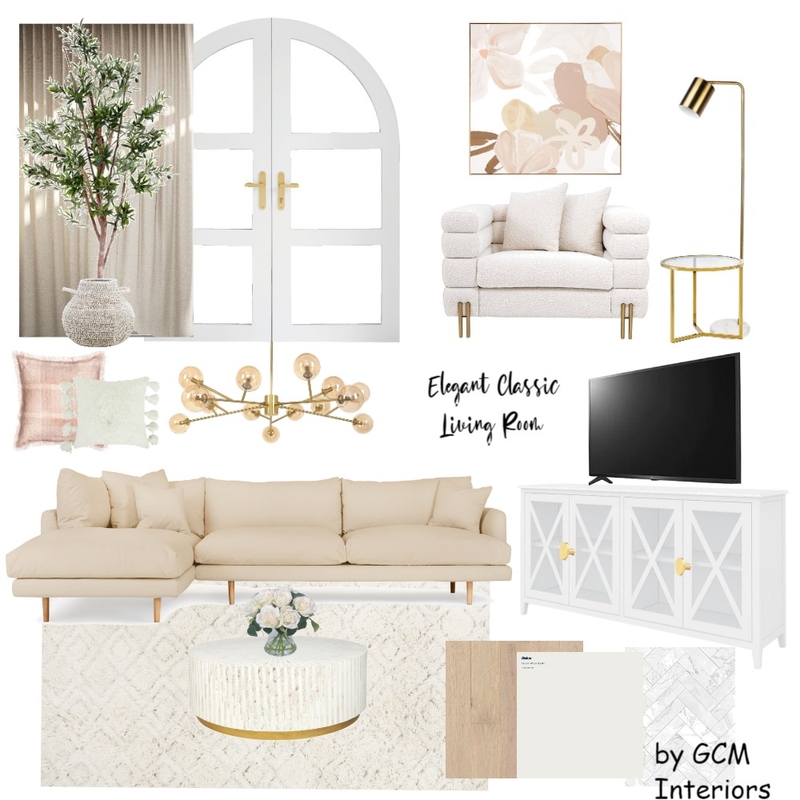 Elegant Classic Living Room Mood Board by GCM Interiors on Style Sourcebook