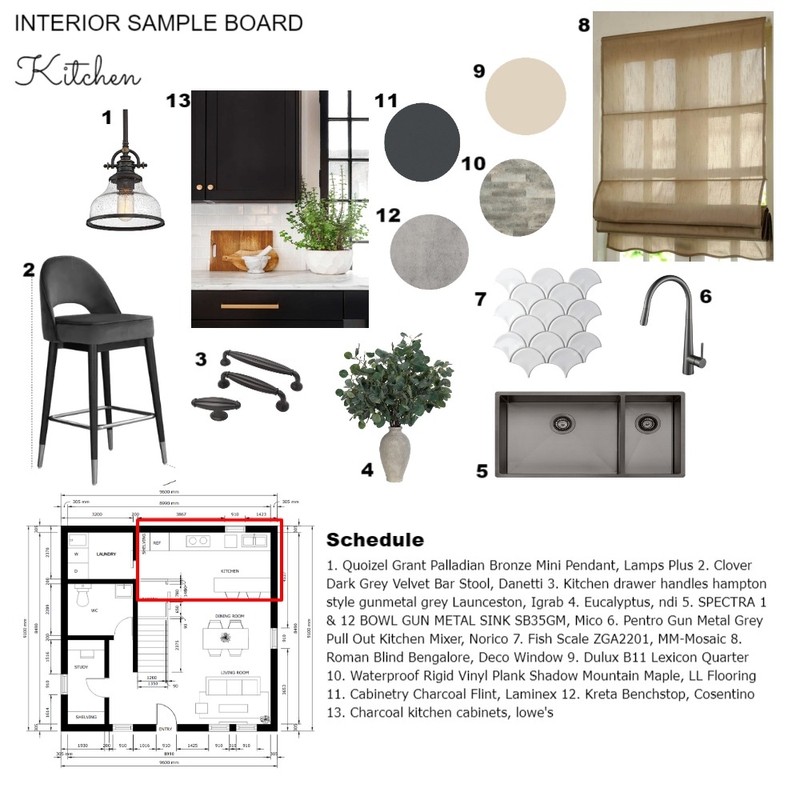 Module 9 - Kitchen Mood Board by syarifah nahrisya on Style Sourcebook