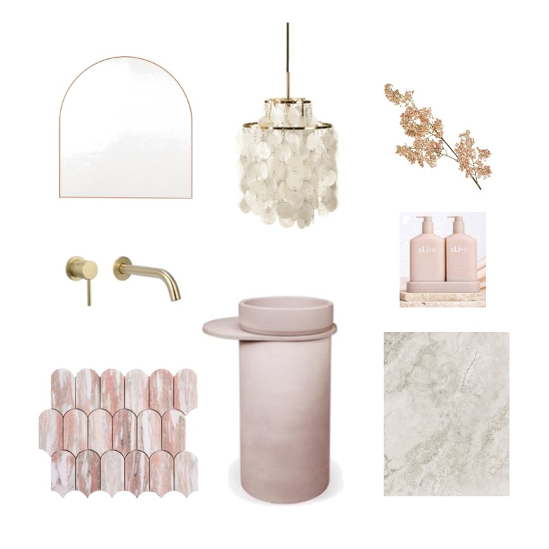 Peach Powder Room Mood Board by Melanie Finch Interiors on Style Sourcebook