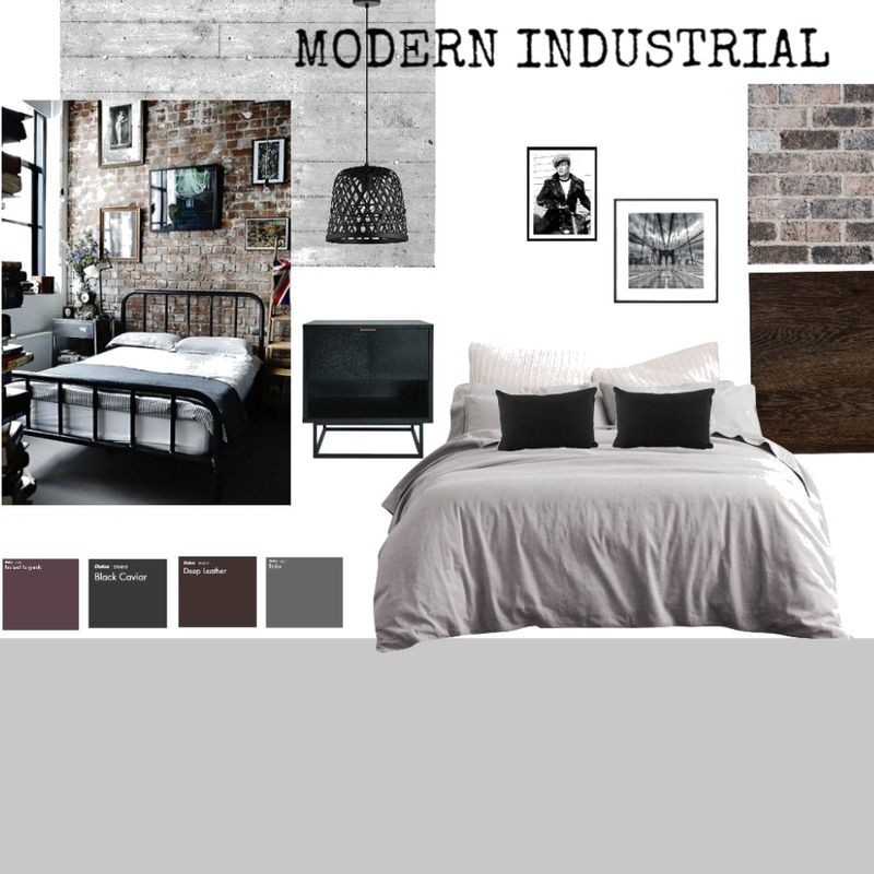 MODERN INDUSTRIAL BED ROOM Mood Board by TALTAUS on Style Sourcebook