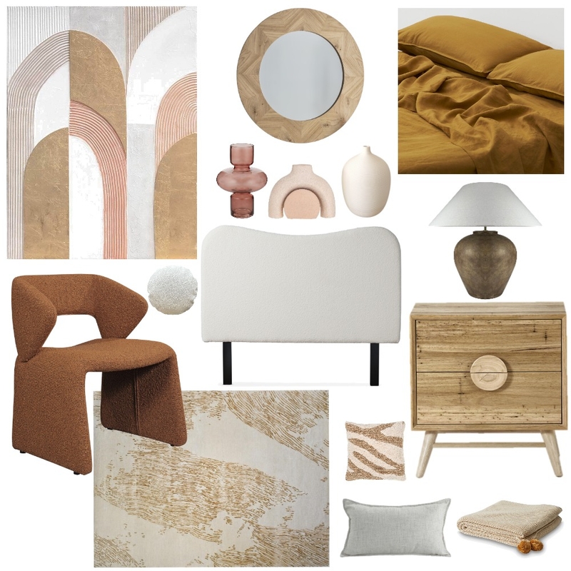 Bronzed Summer Bedroom Mood Board by DKD on Style Sourcebook