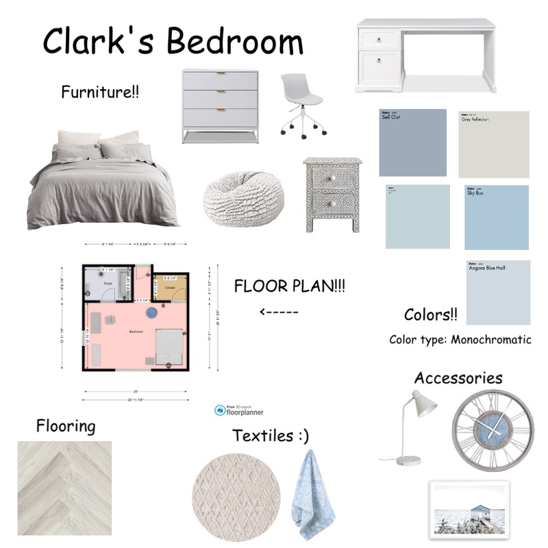 clark's bedroom!! :) Mood Board by teakettle on Style Sourcebook