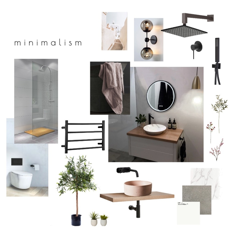 Minimalism Bathroom Mood Board by design.by.pieces on Style Sourcebook