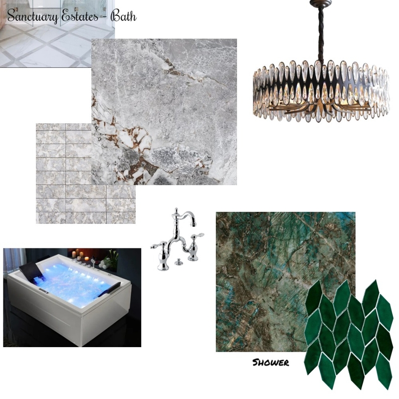 Sanctuary Tile Bath Mood Board by Sandia Krauss on Style Sourcebook