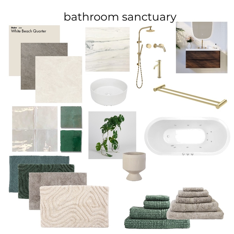 Bathroom Sanctuary Mood Board by DebDoit on Style Sourcebook