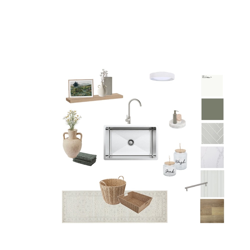 Ash and Lucinda's Laundry Sample Board Mood Board by AJ Lawson Designs on Style Sourcebook