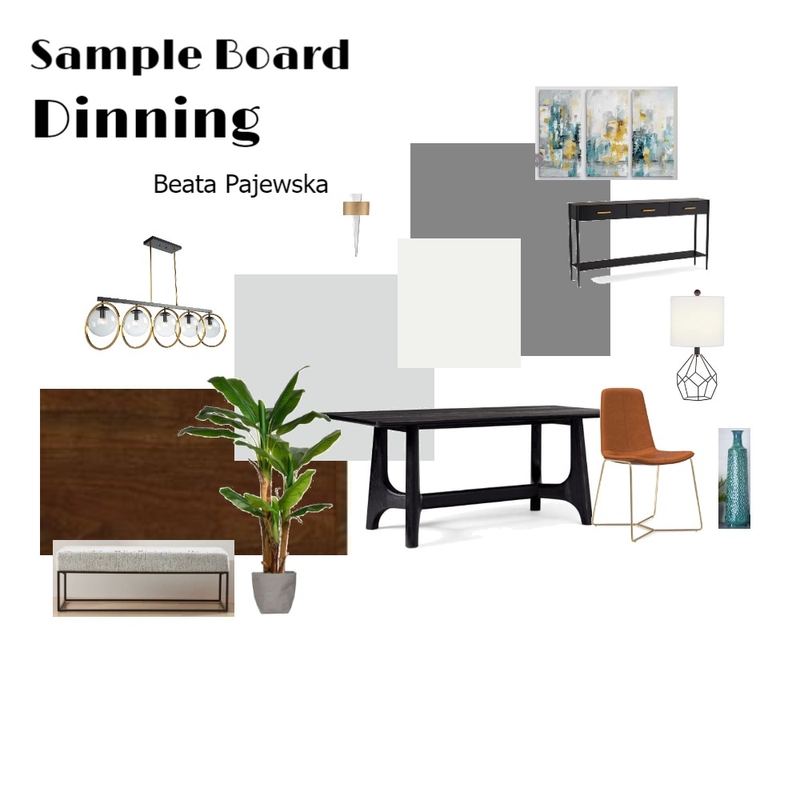 Sample Board Dinning Mood Board by Beata Pajewska on Style Sourcebook