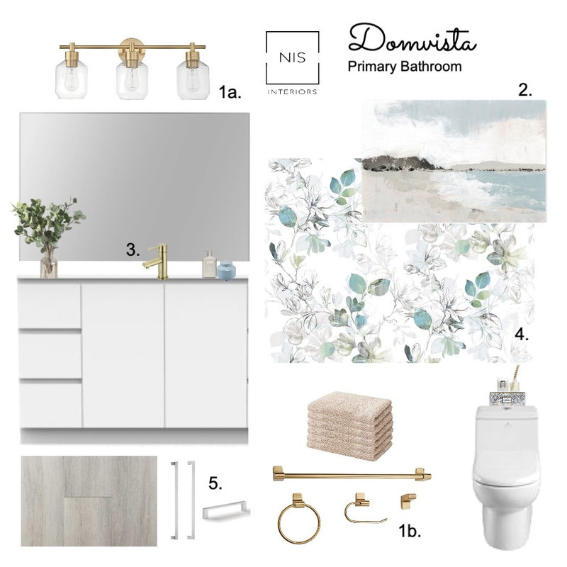 Domvista - Primary bathroom D3 Mood Board by Nis Interiors on Style Sourcebook