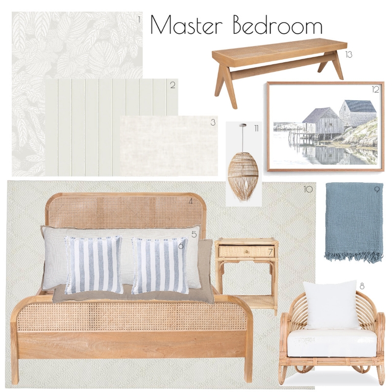 Master Bedroom - Coastal Mood Board by Abode Collective on Style Sourcebook