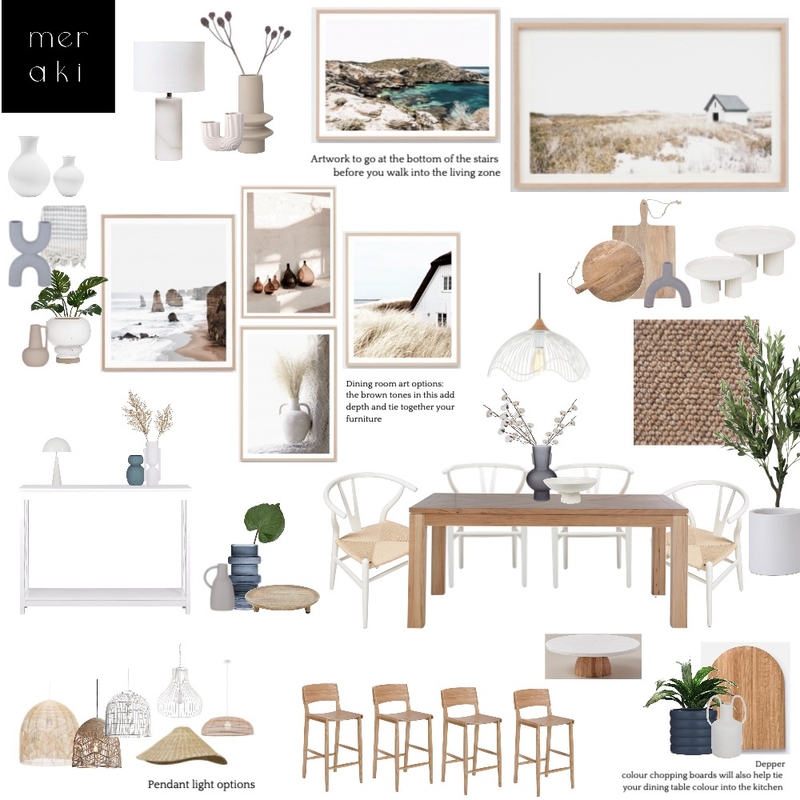 Hamptons - Dining and kitchen Mood Board by Meraki Interiors on Style Sourcebook