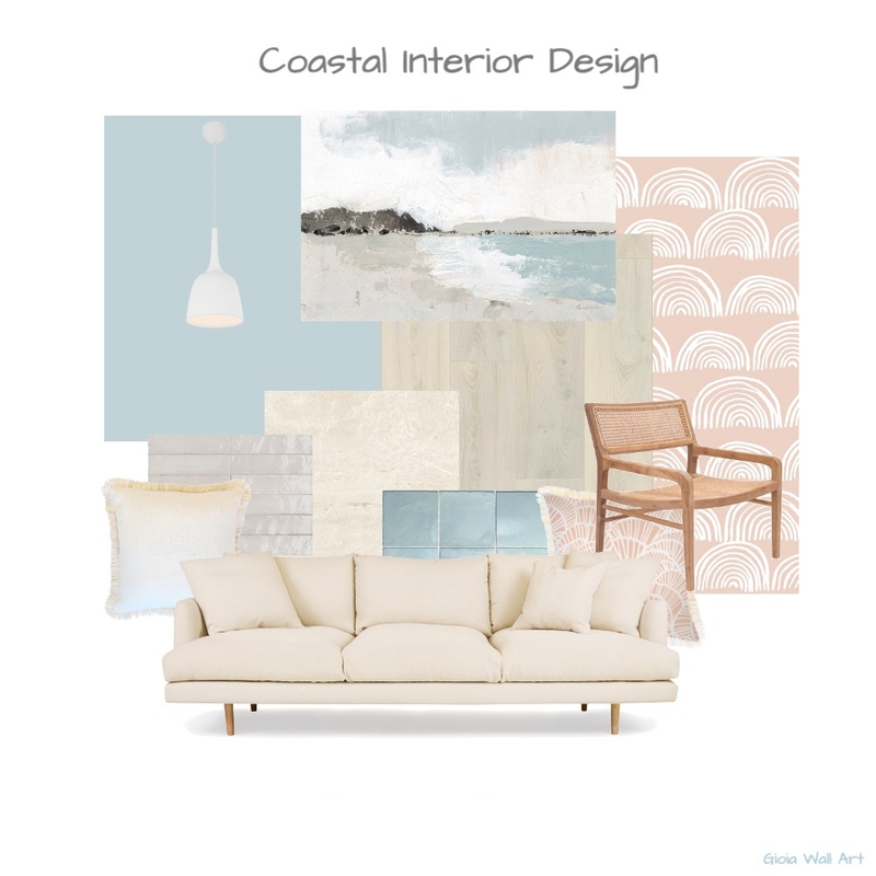 Coastal Interior Design Mood Board by Gioia Wall Art on Style Sourcebook