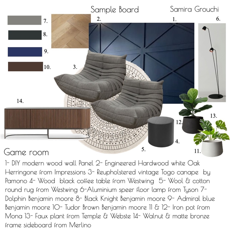 Game room Mood Board by Art/Architecture on Style Sourcebook