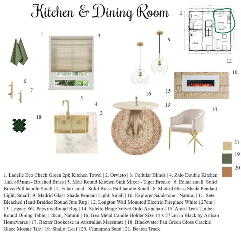 Kitchen and Dining Room Mood Board by Iman Sawan on Style Sourcebook