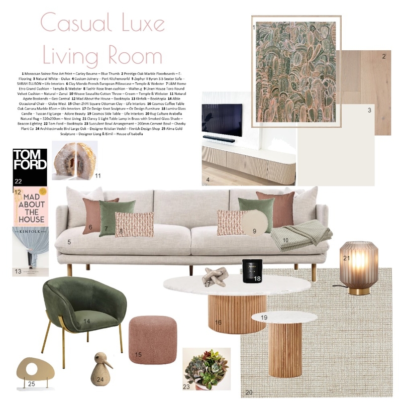 Casual Luxe Living Room Mood Board by undefined on Style Sourcebook