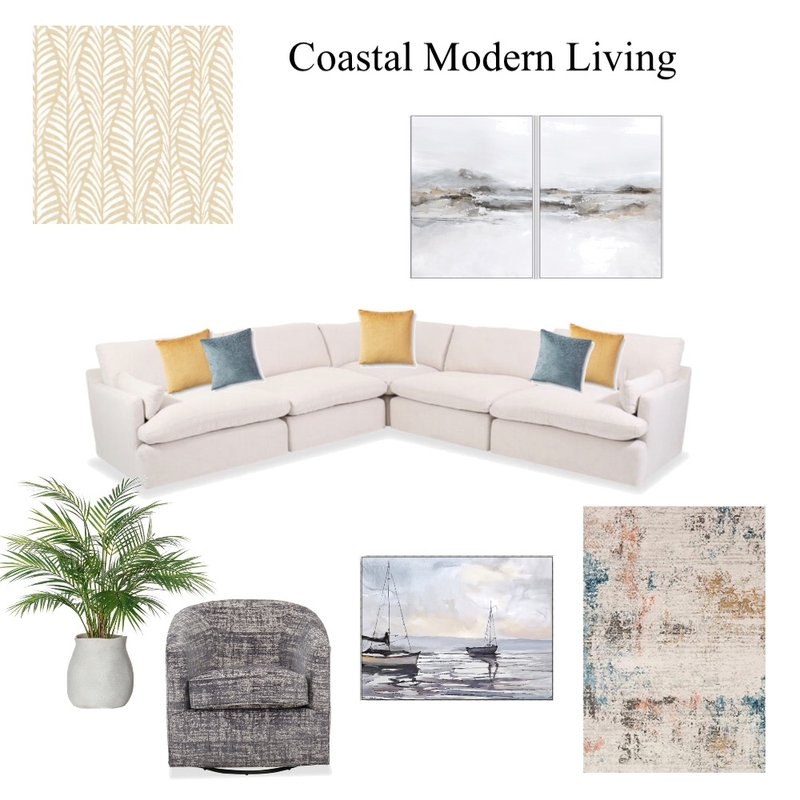 Coastal Modern Living Mood Board by Mary Helen Uplifting Designs on Style Sourcebook