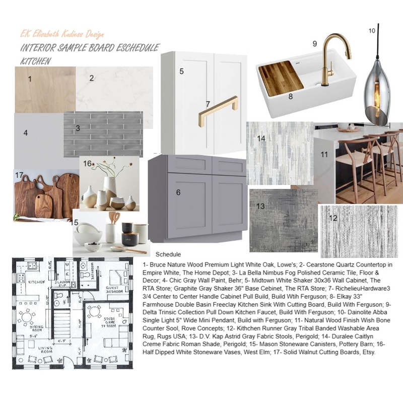 Kitchen mood board schedule final Mood Board by LisaUS on Style Sourcebook