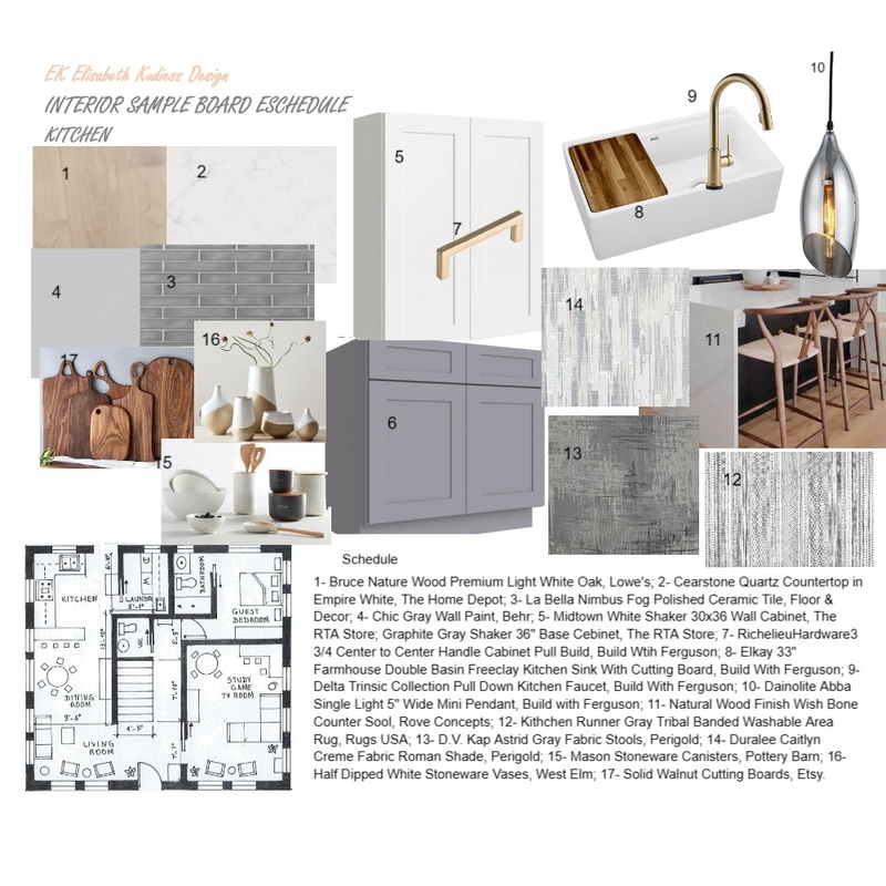 Kitchen mood board schedule final Mood Board by LisaUS on Style Sourcebook