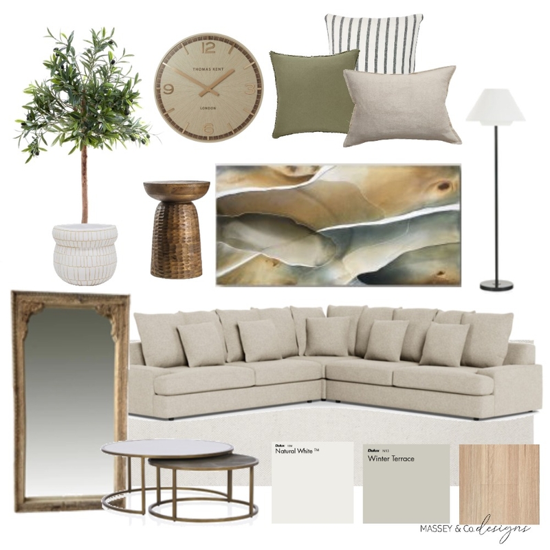 Living Room Mood Board by Massey & Co Designs on Style Sourcebook