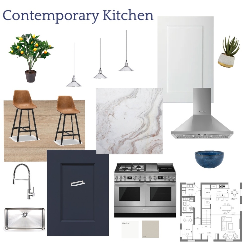 Contemporary Kitchen Mood Board by littlebeeinteriors on Style Sourcebook