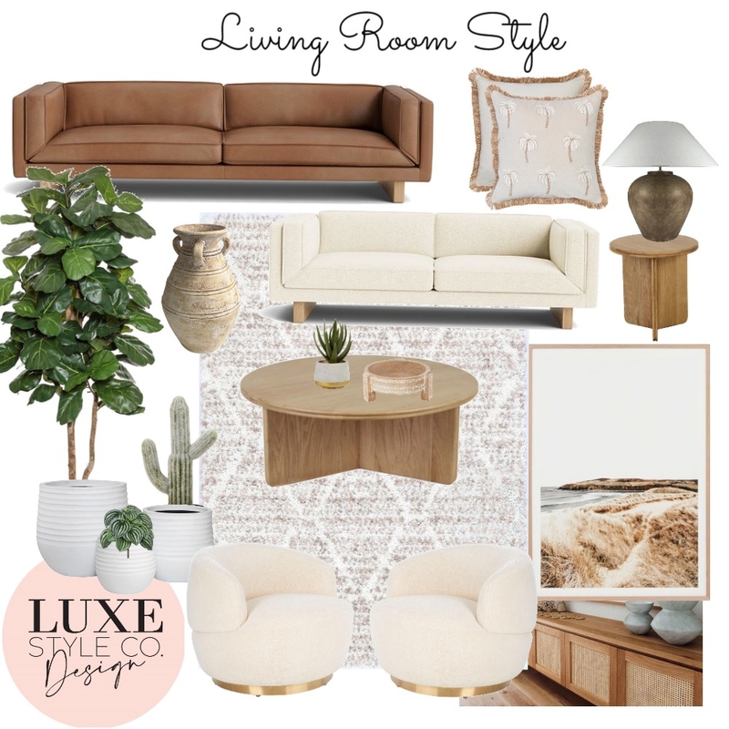 Coastal Modern Living Room Mood Board by Luxe Style Co. on Style Sourcebook