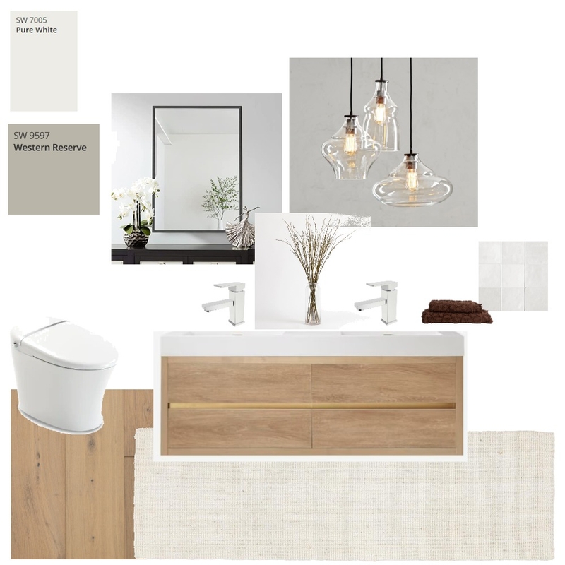 Module 9 Powder Room Mood Board by Amanda Lutz on Style Sourcebook