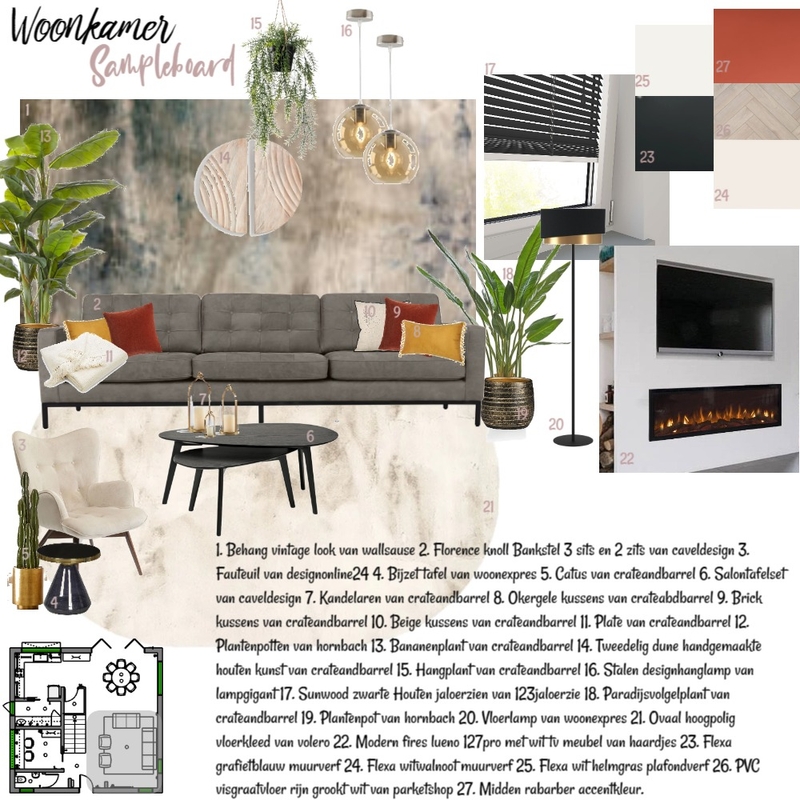 woonkamer opdracht 9 Mood Board by Interieur Design by Debby on Style Sourcebook