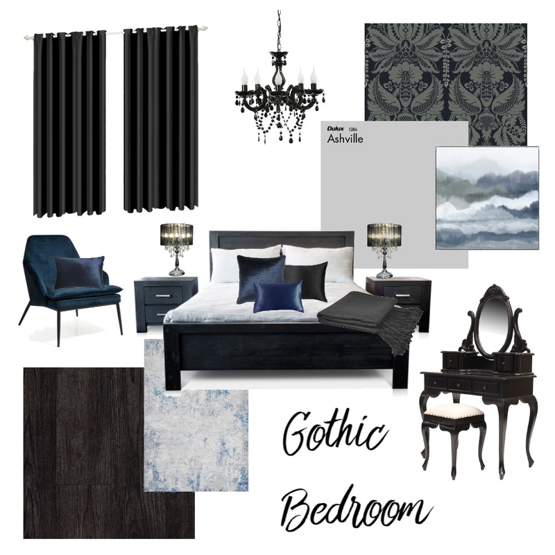 Gothic Bedroom Mood Board by Sharon Lee on Style Sourcebook
