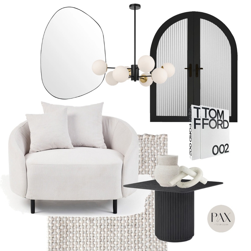 Achromatic Sitting Room Mood Board by PAX Interior Design on Style Sourcebook