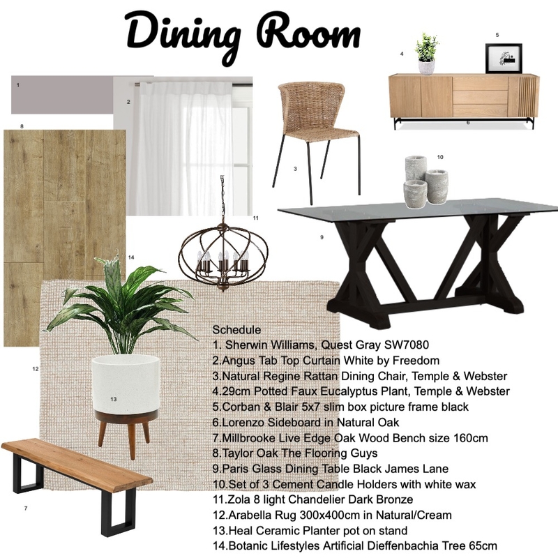 Module 9 dining room Mood Board by alana2324 on Style Sourcebook