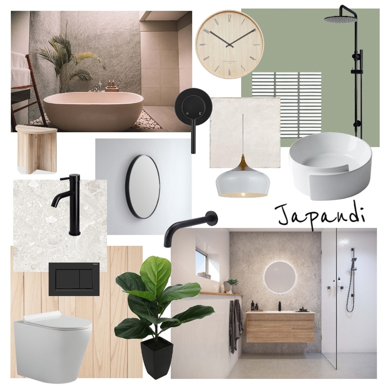 Japandi - BW Tiles Mood Board by CSugden on Style Sourcebook