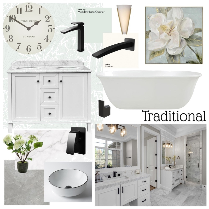 Traditional - BW Tiles Mood Board by CSugden on Style Sourcebook