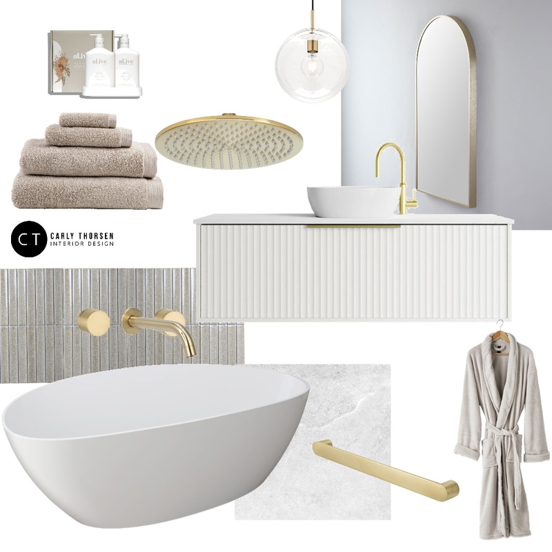Neutral Bathroom Mood Board by Carly Thorsen Interior Design on Style Sourcebook