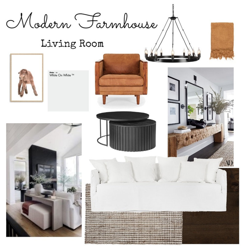 Modern Farmhouse Living Room - 1 Mood Board by AmandaScovern on Style Sourcebook