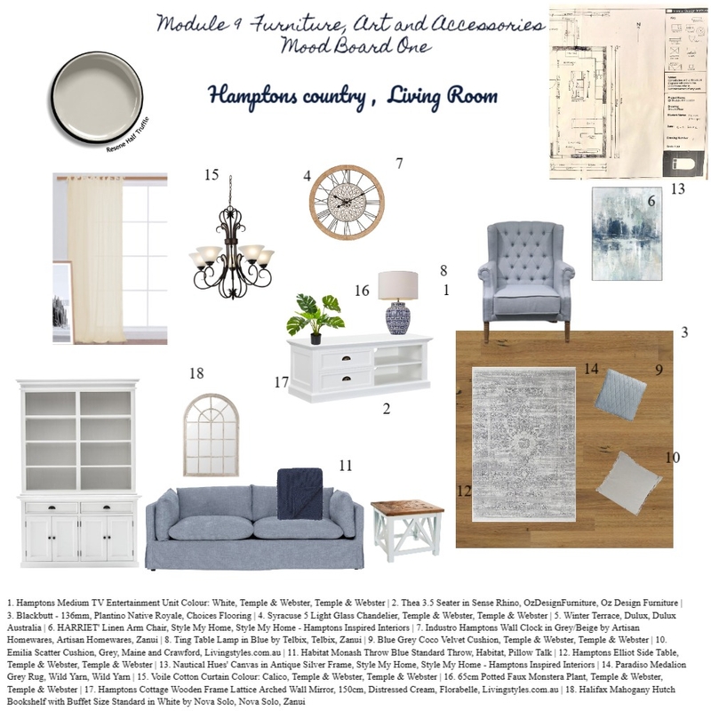 Module 9 Furniture Mood Board by Sylvia Dallyn on Style Sourcebook