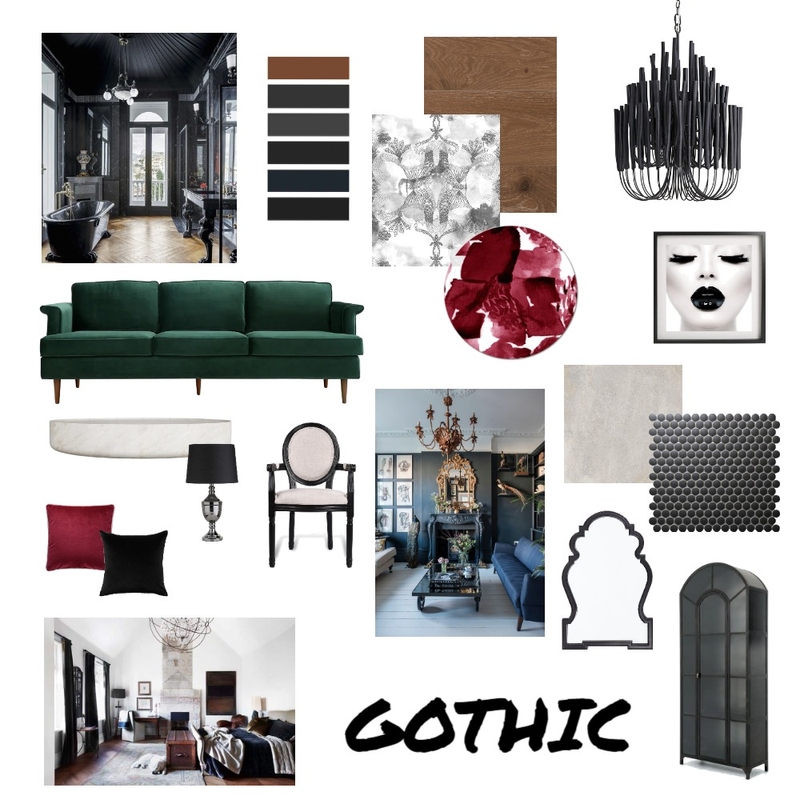 Gothic Mood Board by On Point Staging and Design on Style Sourcebook
