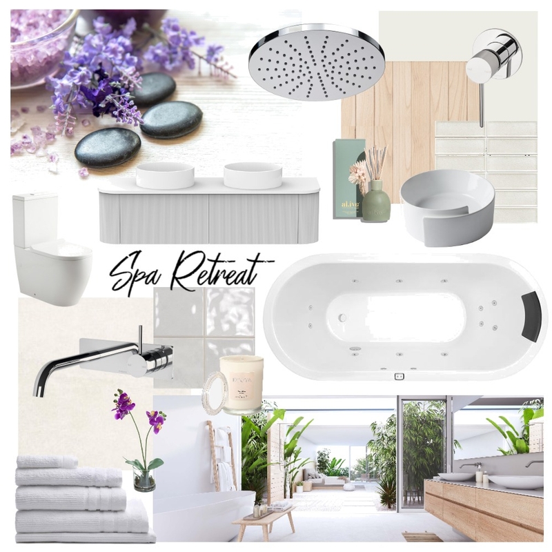 Spa Retreat - BW Tiles Mood Board by CSugden on Style Sourcebook