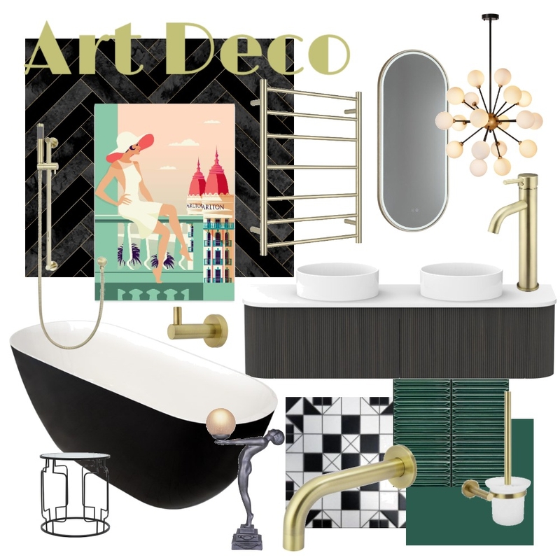 Art Deco - BW Tiles Mood Board by CSugden on Style Sourcebook