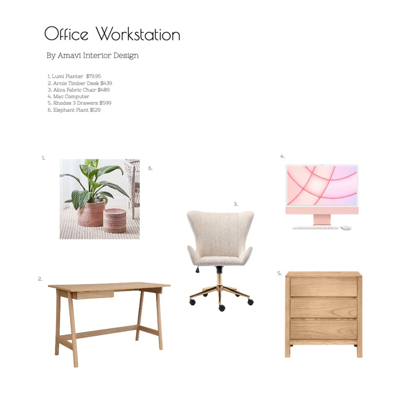 Office - Workstation Amavi Interior Design Mood Board by AMAVI INTERIOR DESIGN on Style Sourcebook