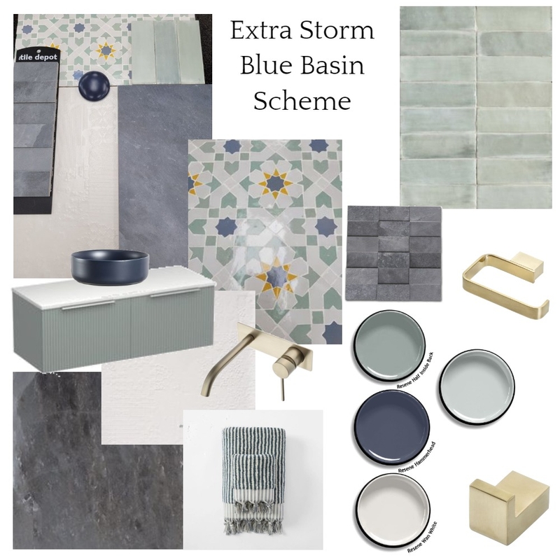 Extra Storm Blue Basin Scheme Mood Board by JJID Interiors on Style Sourcebook