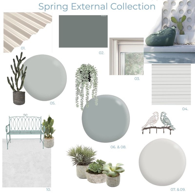 Spring External Collection Mood Board by Altitude Homes on Style Sourcebook