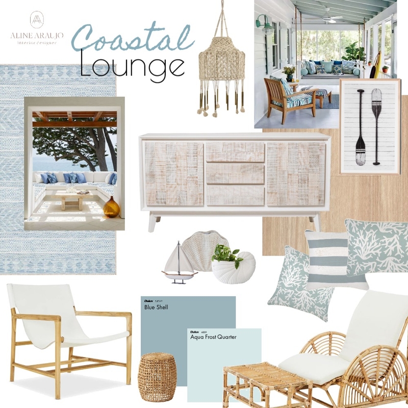 Coastal Lounge Mood Board by Aline Araujo Interior Designer on Style Sourcebook