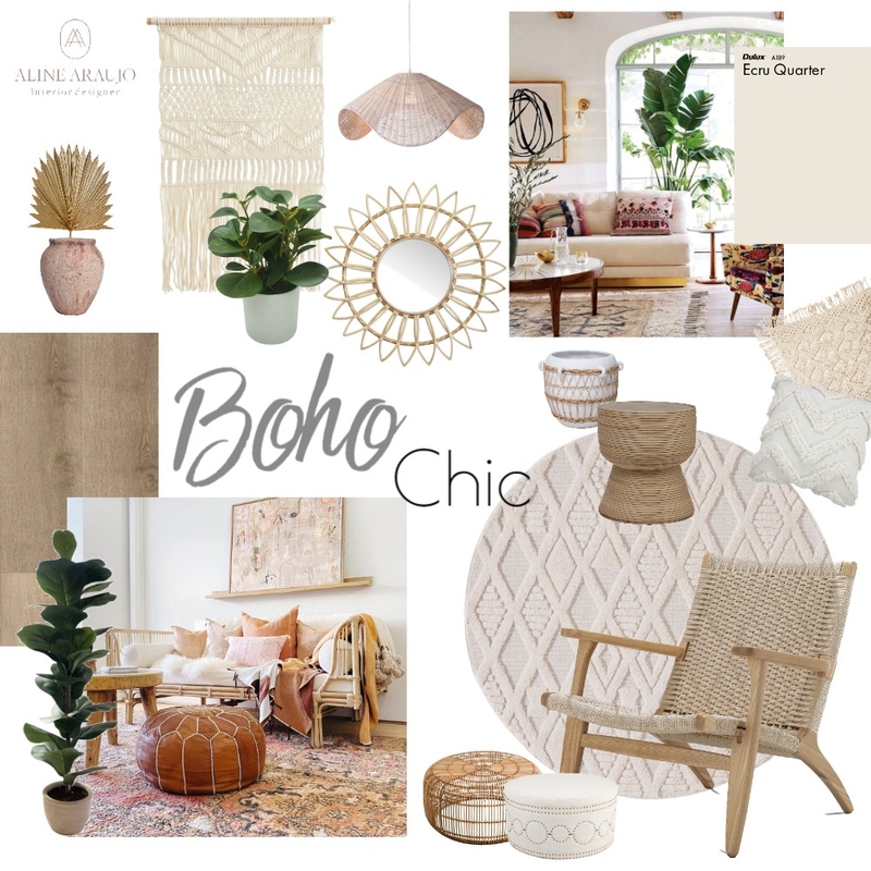 Bohemian Dream - Living Room Mood Board by Aline Araujo Interior Designer on Style Sourcebook