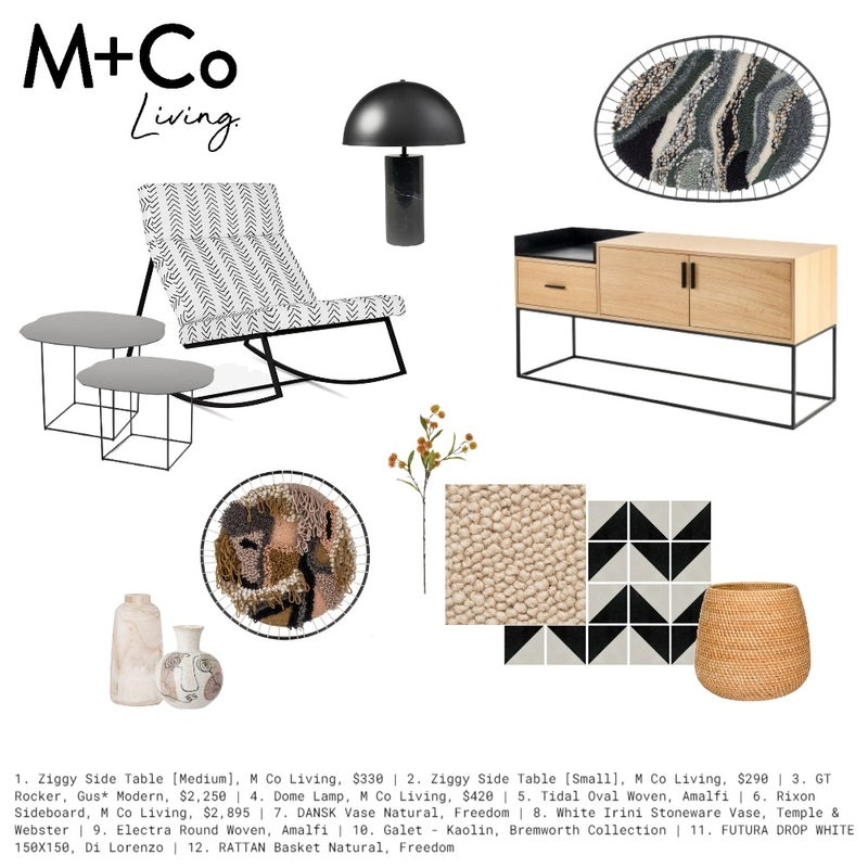 Eclectic Energy Mood Board by M+Co Living on Style Sourcebook