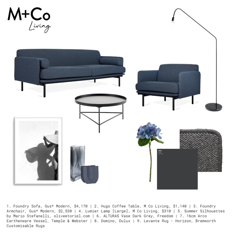 Feeling Blue Mood Board by M+Co Living on Style Sourcebook