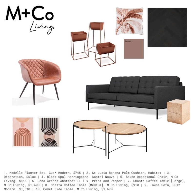 Red Dust Mood Board by M+Co Living on Style Sourcebook