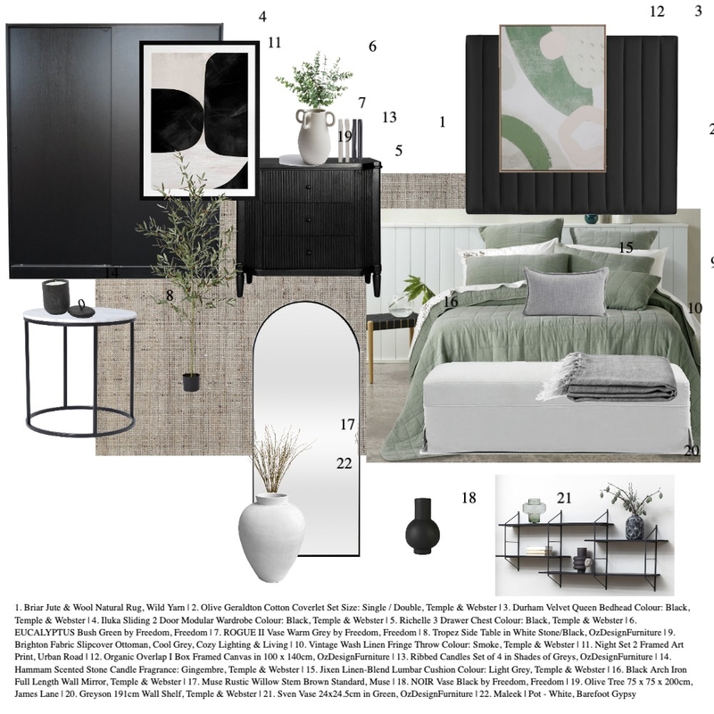 bedroom Mood Board by chanellestride1 on Style Sourcebook