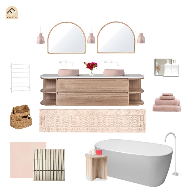 bathroom pink Mood Board by Five Files Design Studio on Style Sourcebook